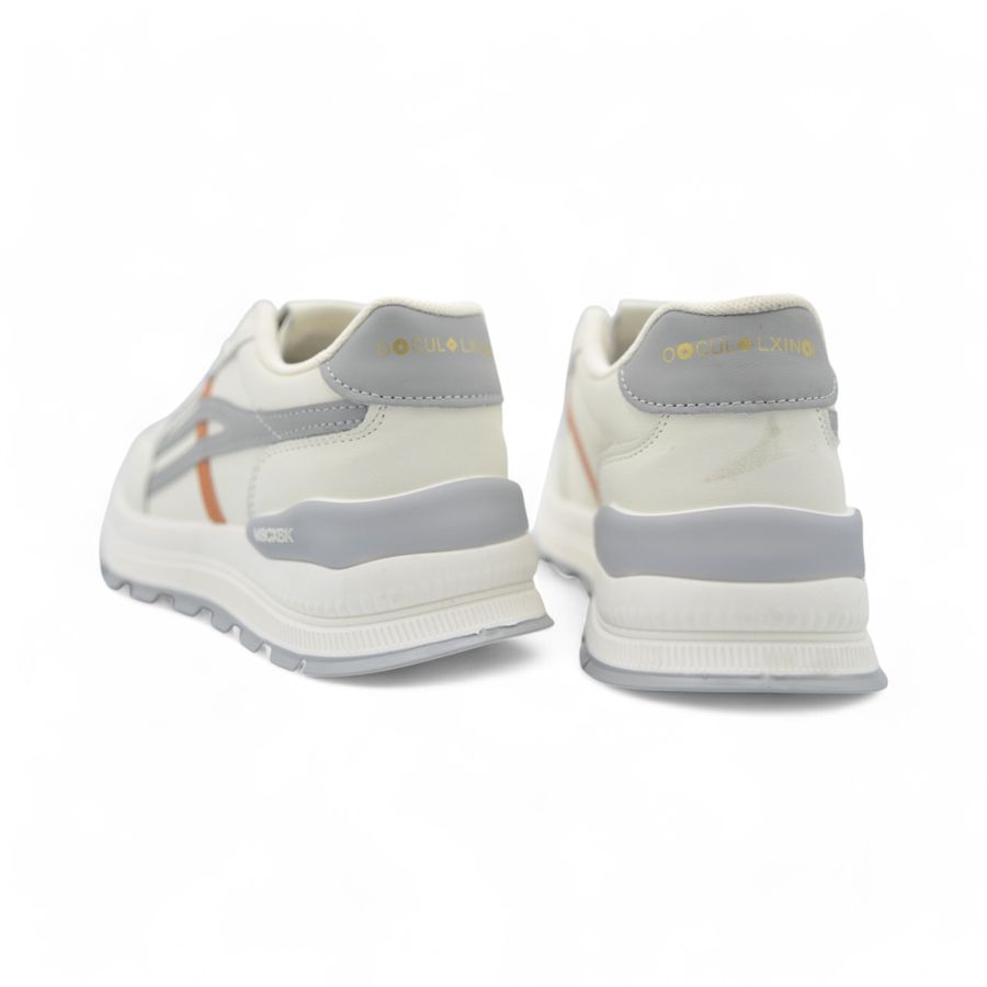 Giày Thể Thao Nữ TGG H2421 Màu Trắng Kẻ Xám Size 40