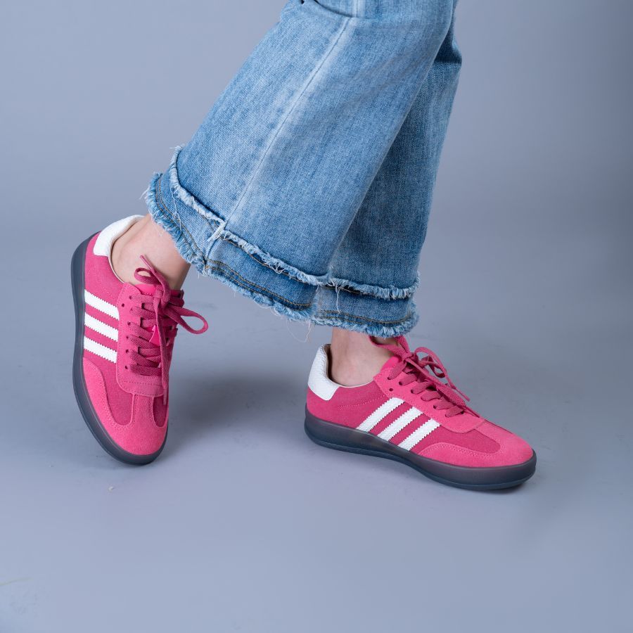 Giày Thể Thao Nữ TGG RV6015-1 Màu Hồng Da Mềm Size 38