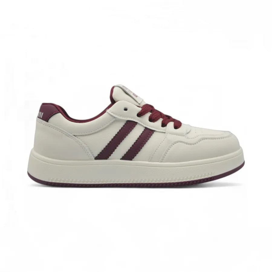 Giày Thể Thao TGG 635 Trắng Phối Đỏ Da Mềm Size 39