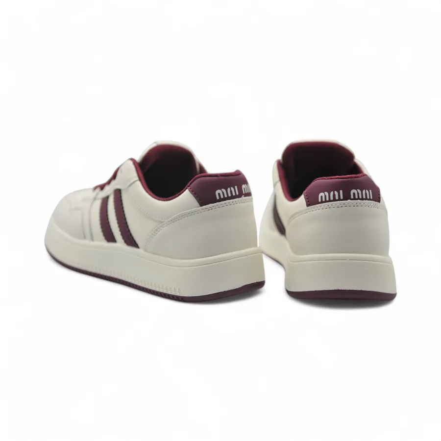Giày Thể Thao TGG 635 Trắng Phối Đỏ Da Mềm Size 39