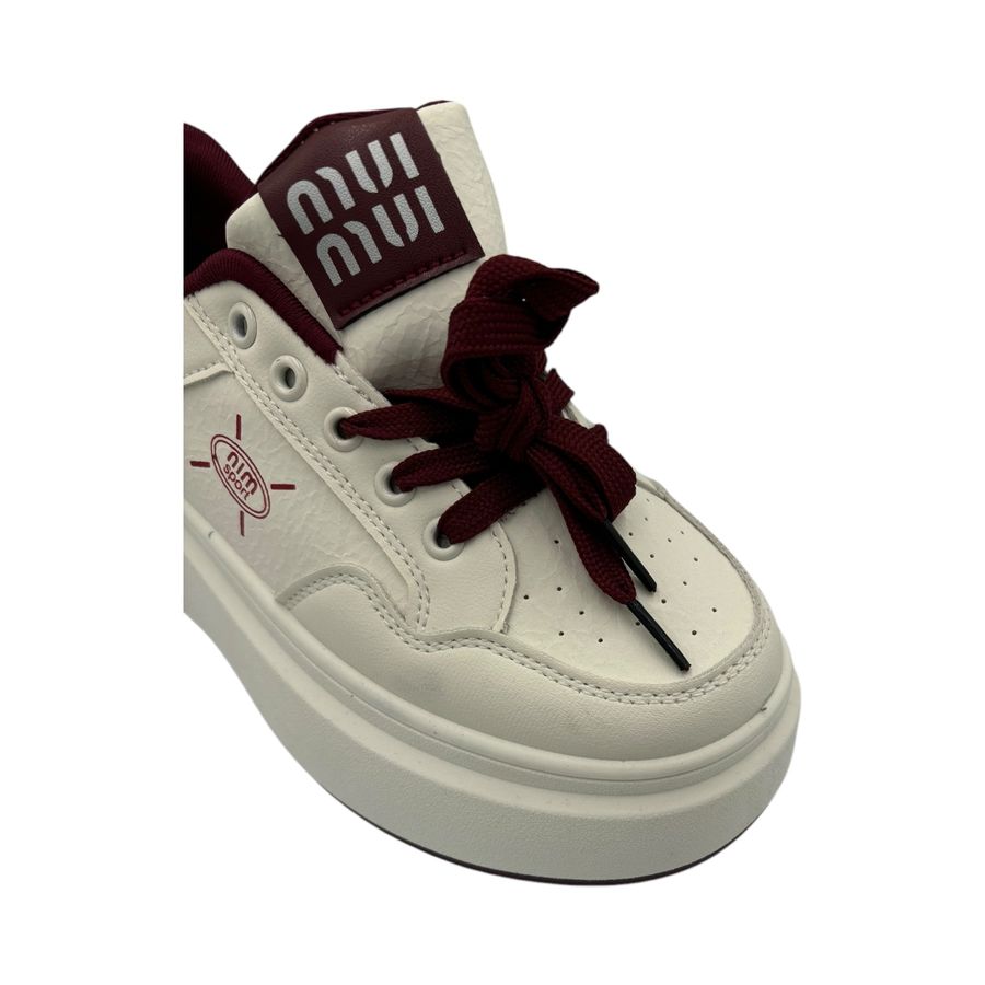 Giày Thể Thao Nữ TGG A-888 Màu Trắng Phối Đỏ Size 39