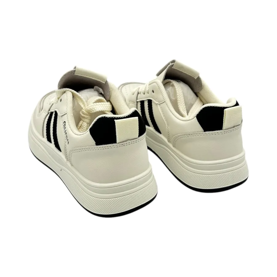 Giày Thể Thao Nữ TGG D55 Màu Trắng Phối Kẻ Đen Size 39