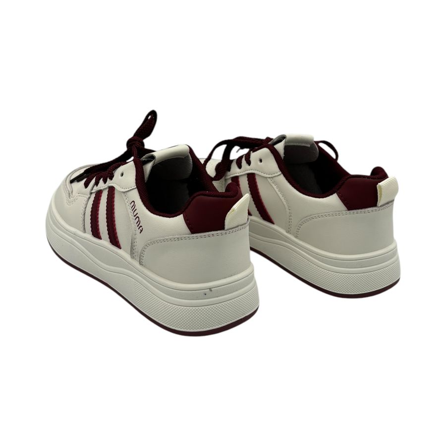 Giày Thể Thao Nữ TGG D55 Trắng Phối Đỏ Min Size 39
