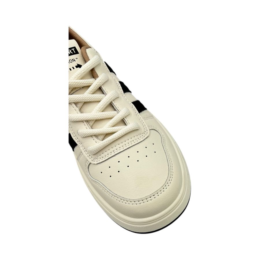 Giày Thể Thao Nữ TGG F013 Trắng Phối Sọc Đen Size 36