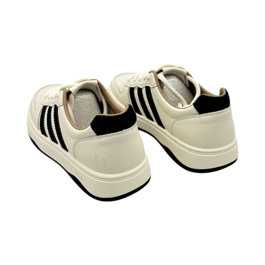 Giày Thể Thao Nữ TGG F013 Trắng Phối Sọc Đen Size 36