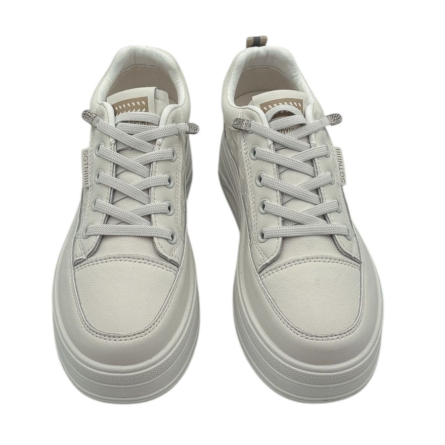 Giày Thể Thao Nữ TGG 8805 Trắng Phối Nâu Vàng Size 37