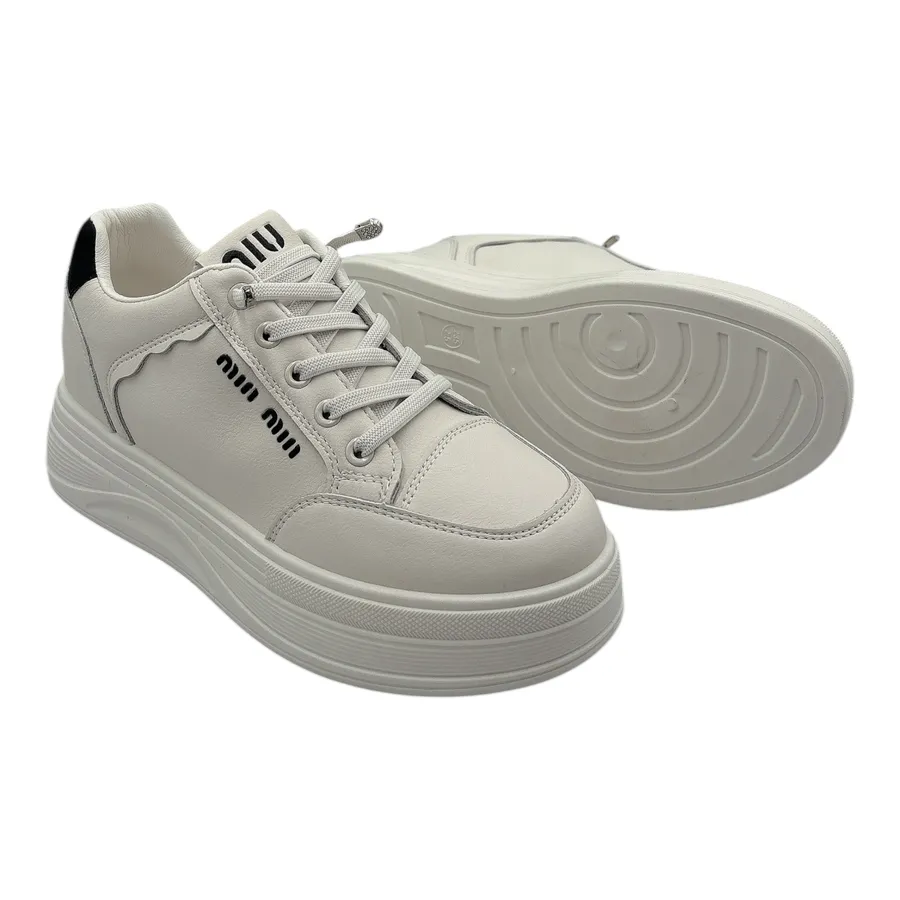 Giày Thể Thao Nữ TGG 8806 Trắng Phối Đen Size 39