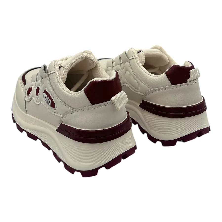 Giày Thể Thao Nữ TGG 8811 Màu Trắng Phối Đỏ Size 38