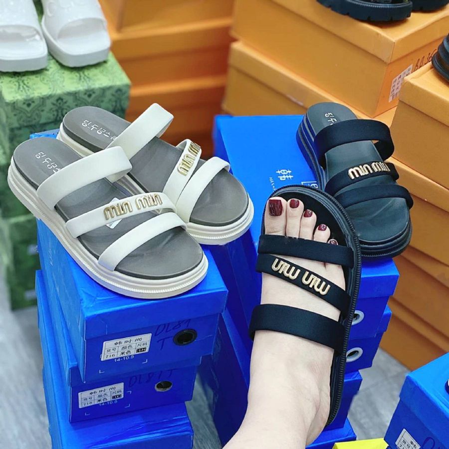 Dép Nữ TGG 716 Min Min Màu Đen Size 39