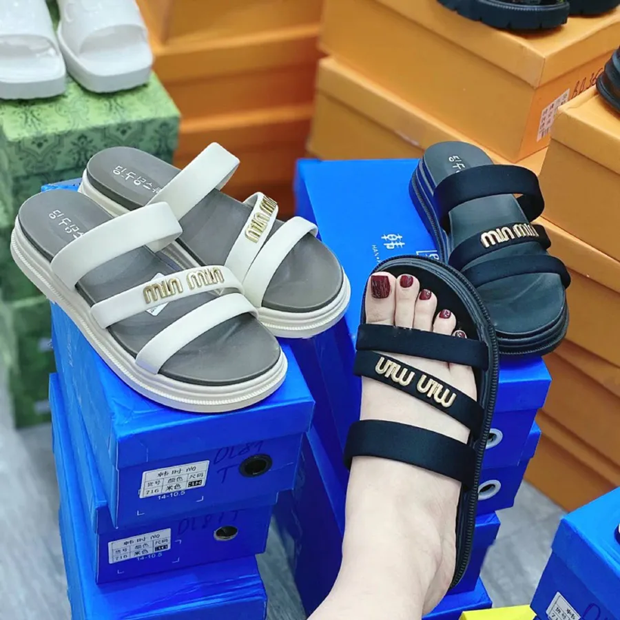 Dép Nữ TGG 716 Min Min Màu Trắng Size 39