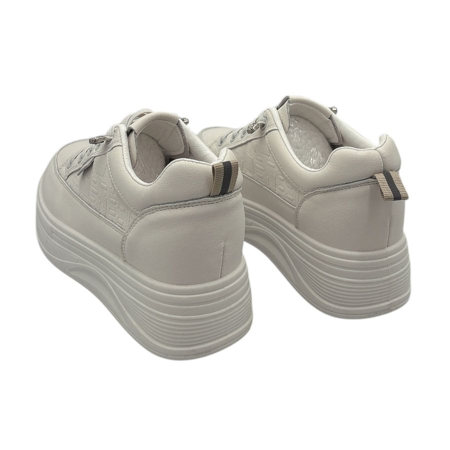 Giày Thể Thao Nữ TGG 8805 Trắng Phối Nâu Vàng Size 38