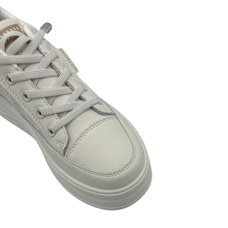 Giày Thể Thao Nữ TGG 8805 Trắng Phối Nâu Vàng Size 38