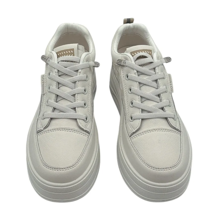 Giày Thể Thao Nữ TGG 8805 Trắng Phối Nâu Vàng Size 38