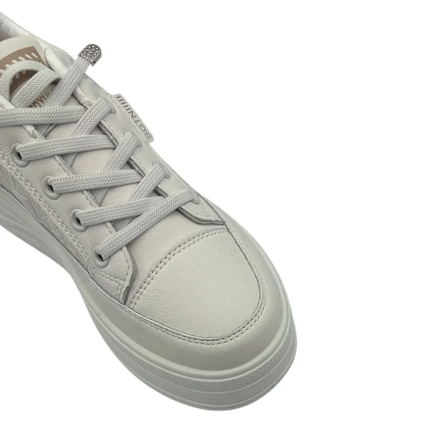 Giày Thể Thao Nữ TGG 8805 Trắng Phối Nâu Vàng Size 39