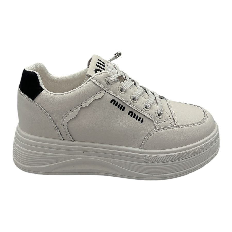 Giày Thể Thao Nữ TGG 8806 Trắng Phối Đen Size 37