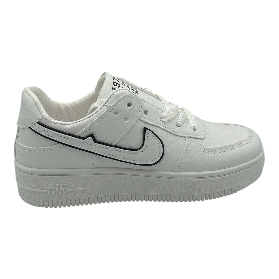 Giày Thể Thao Nữ TGG AJ008 Viền Đen Dây Trắng Size 39