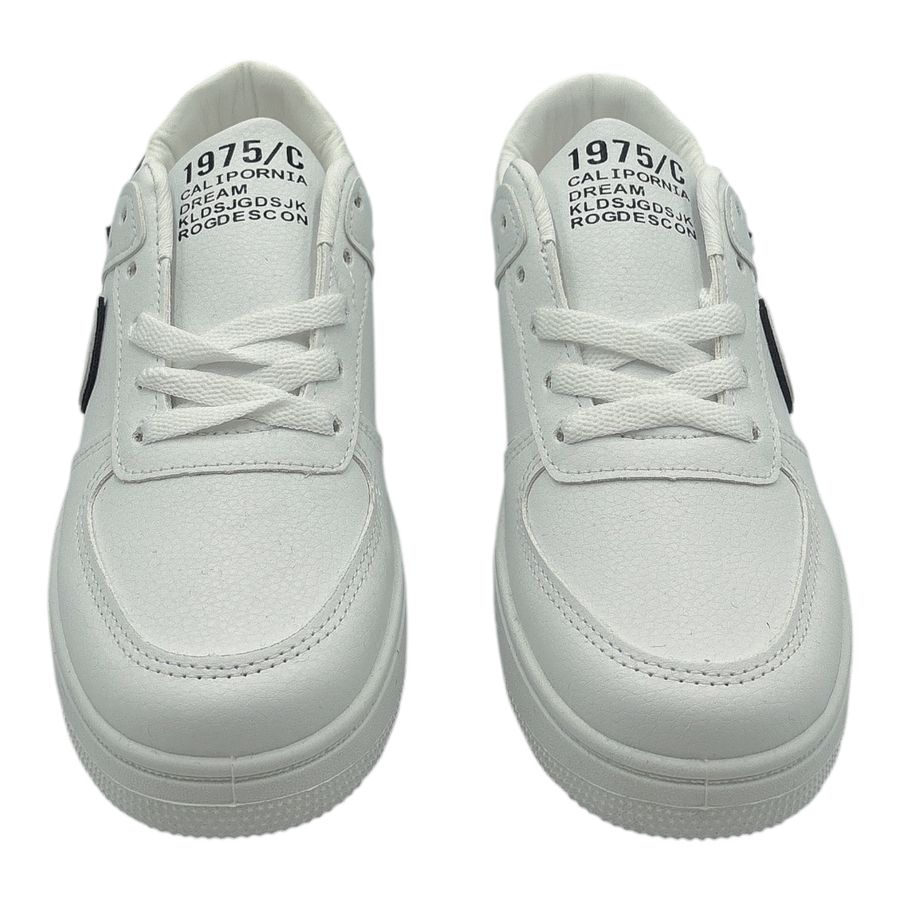 Giày Thể Thao Nữ TGG AJ008 Viền Đen Dây Trắng Size 40
