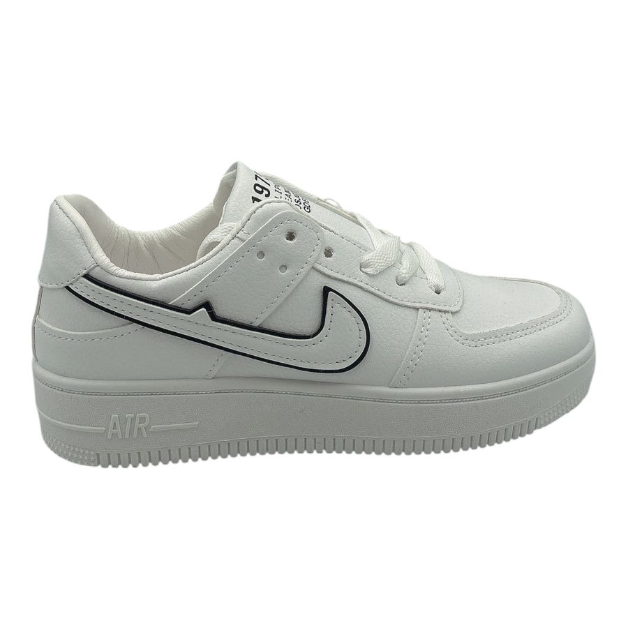 Giày Thể Thao Nữ TGG AJ008 Viền Đen Dây Trắng Size 40