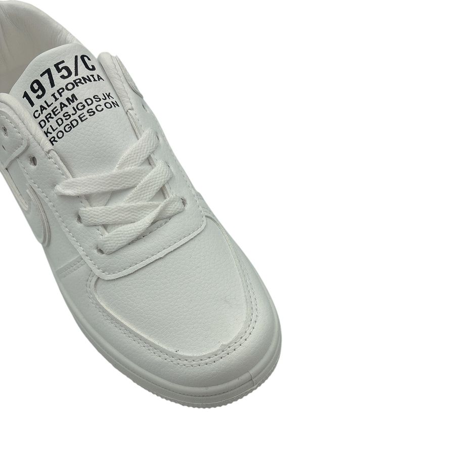 Giày Thể Thao Nữ TGG AJ008 Viền Trắng Dây Trắng Size 37