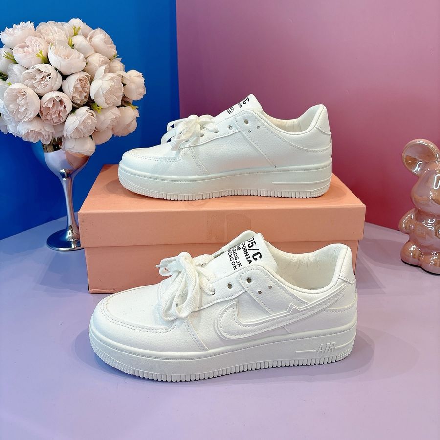 Giày Thể Thao Nữ TGG AJ008 Viền Trắng Dây Trắng Size 37
