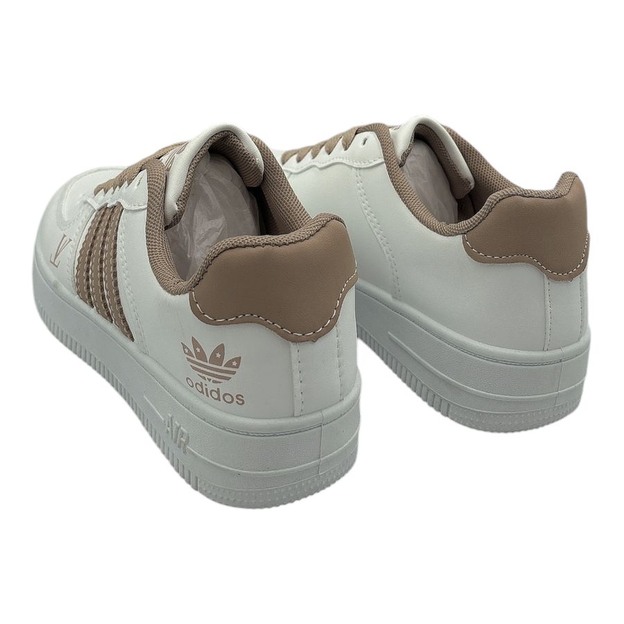 Giày Thể Thao Nữ TGG AJ389 Trắng Phối Dây Nâu Size 39