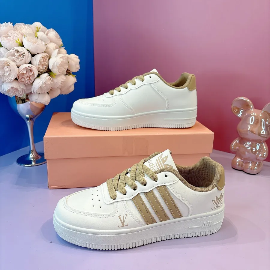 Giày Thể Thao Nữ TGG AJ389 Trắng Phối Dây Nâu Size 39