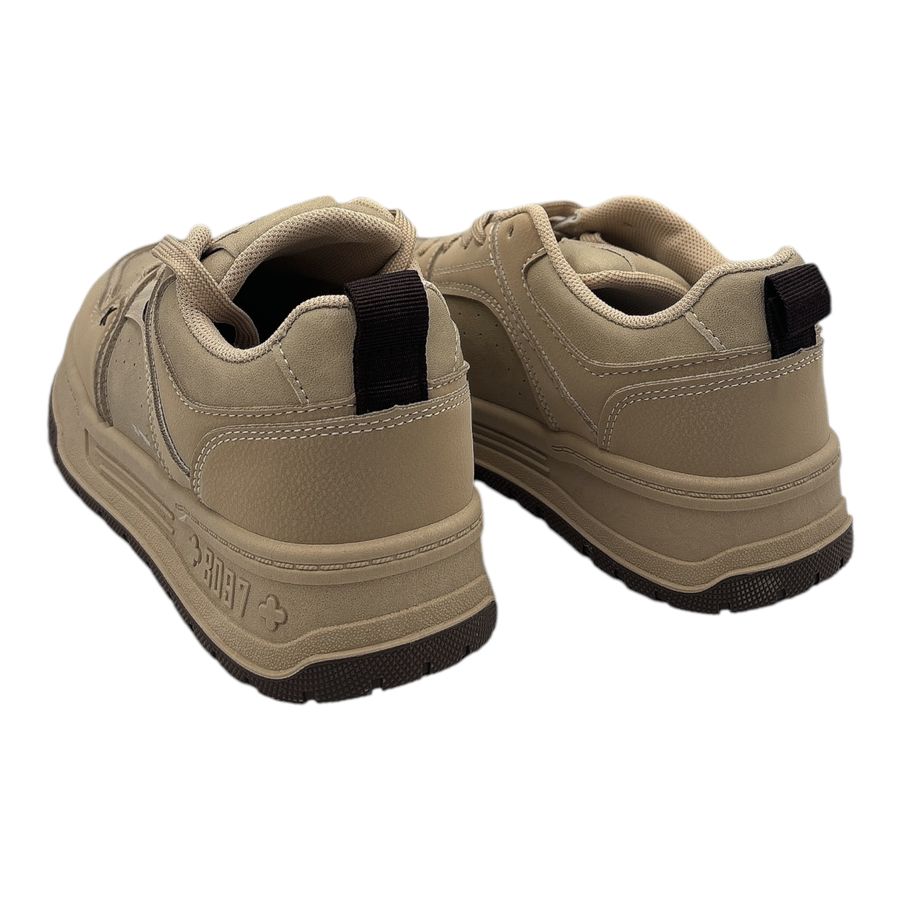 Giày Thể Thao Nữ TGG V06 Màu Nâu Be Đính Charm Size 38