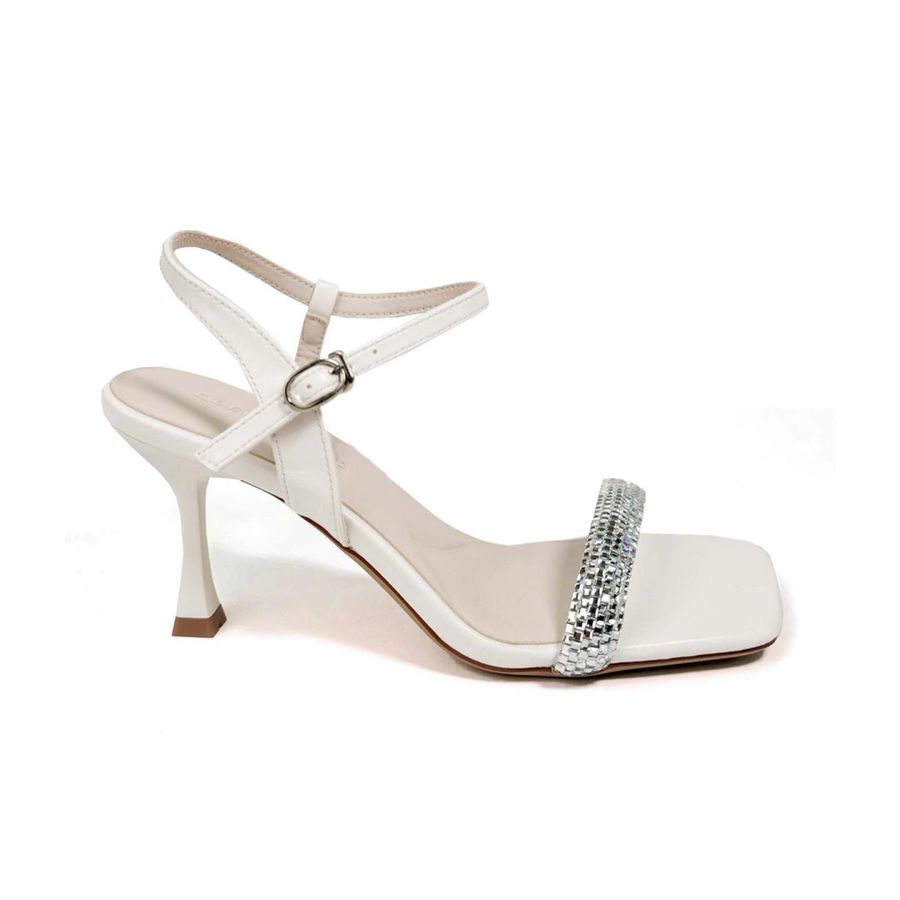 Dép Cao Gót Nữ TGG 962-37 Màu Trắng Da Mềm Size 37