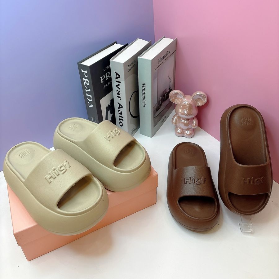Dép Nữ TGG 2003 Màu Be Quai Chữ Higf Size 37-38