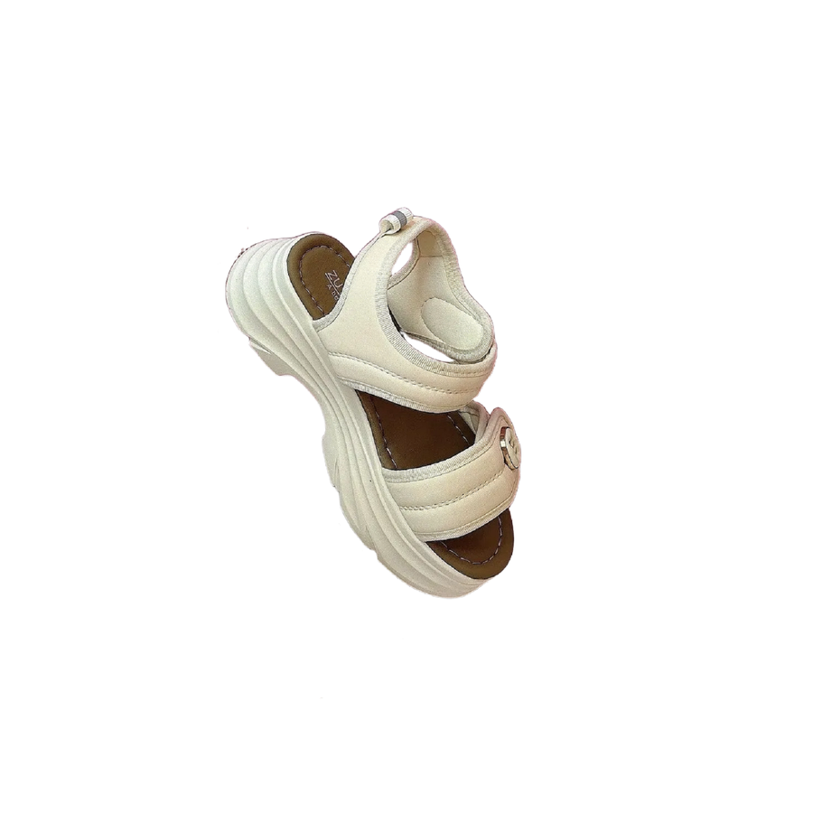 Dép Sandal Nữ TGG F627 Da Mềm Màu Be Size 36